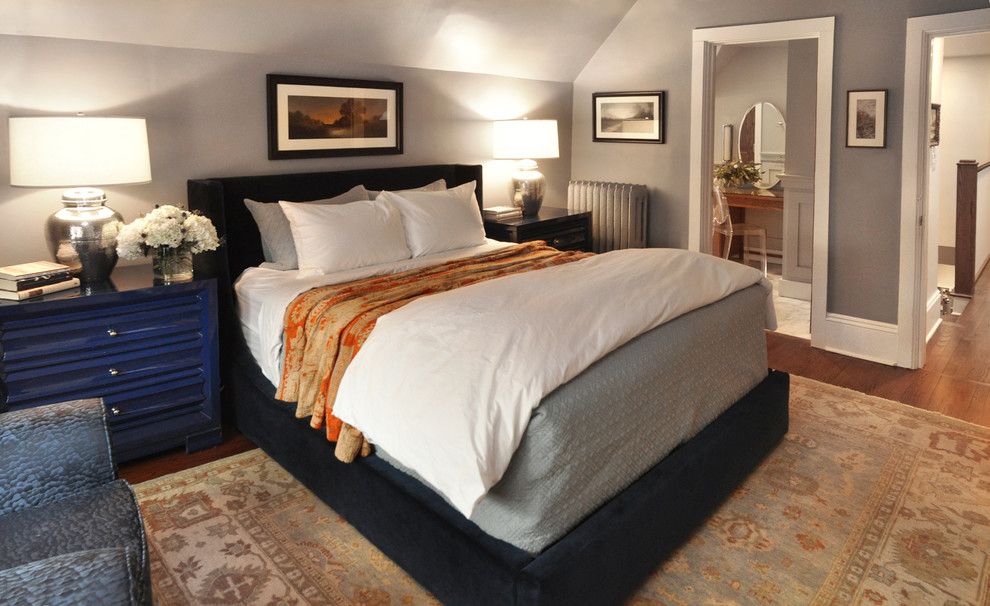 Mikes Furniture Chicago for a Transitional Bedroom with a Historic Preservation and Evanston Historic Single Family Home by Nicholas Moriarty Interiors