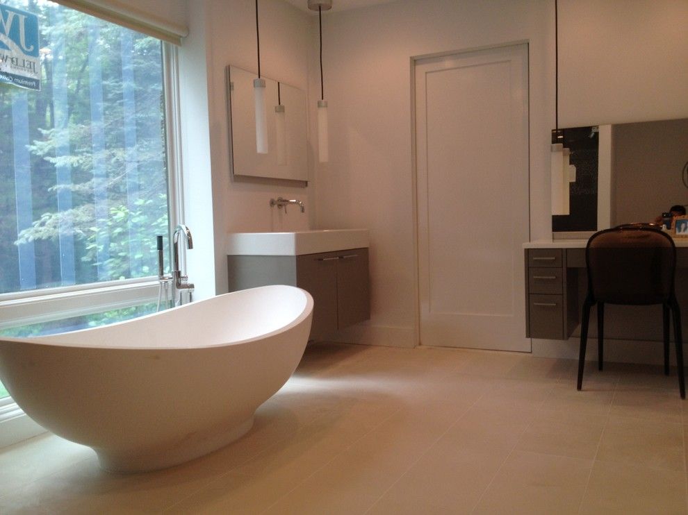 Millington Nj for a Contemporary Bathroom with a Gray and Millington, Nj by Benjamin Cruz Designs