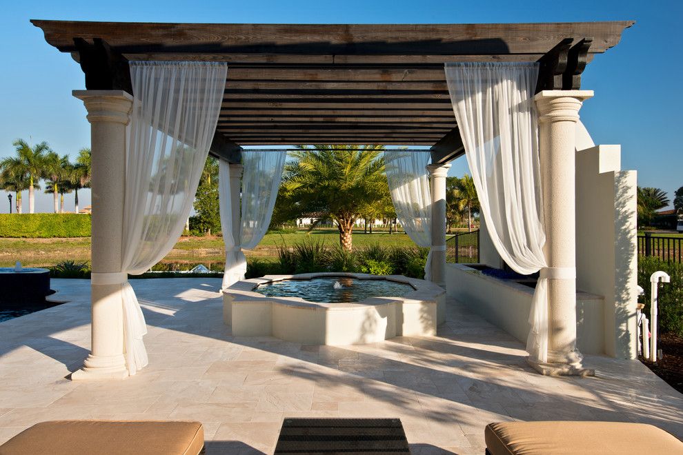 Miromar for a Modern Patio with a Lakefront Home and Private Residence, Miromar Lakes by Randall Perry Photography