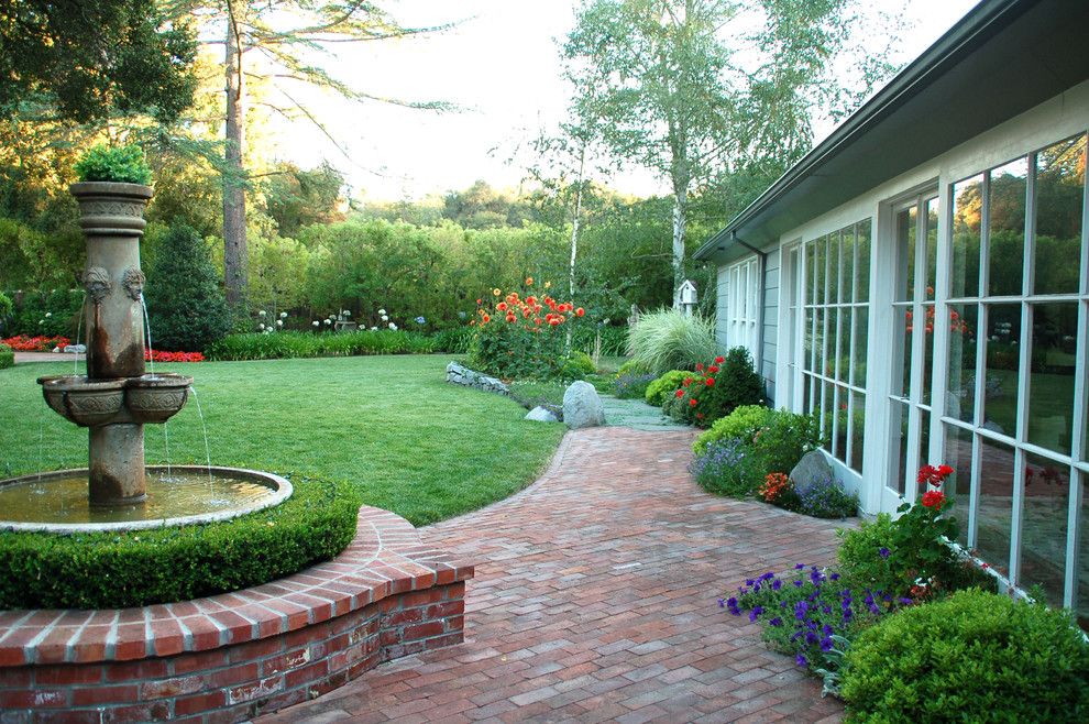 Monet's Garden for a Traditional Landscape with a Boulders and Stanford Garden by Richard Kramer