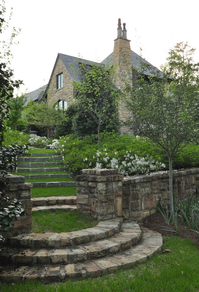 Monet's Garden for a Traditional Landscape with a Zoning and English Tutor Home by Jeffrey Dungan Architects