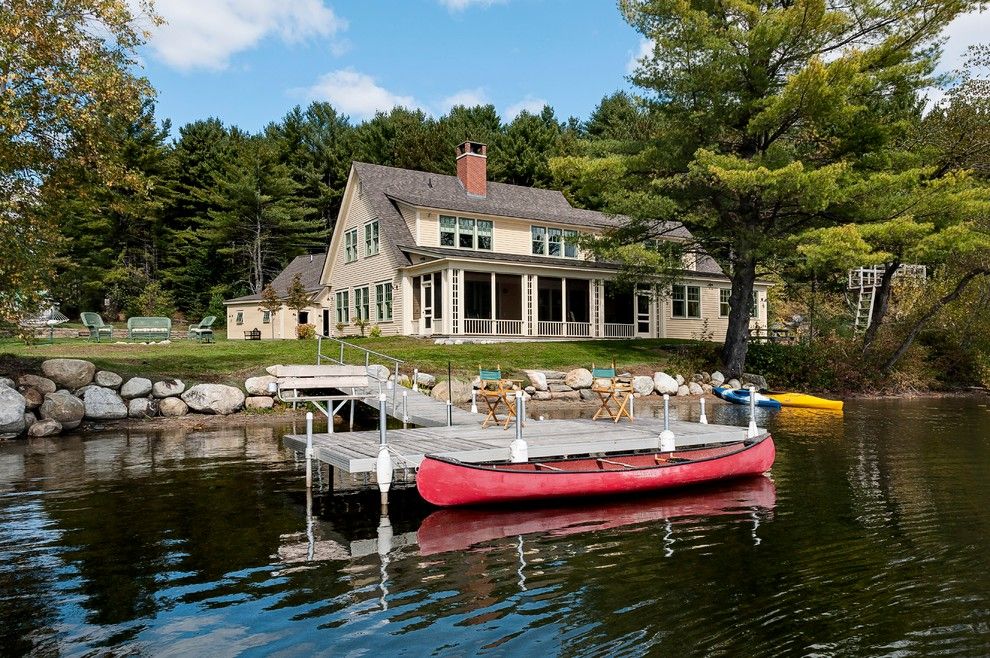 Montauk Beach House for a Rustic Exterior with a Canoe and Summer Lake House by Smith & Vansant Architects Pc