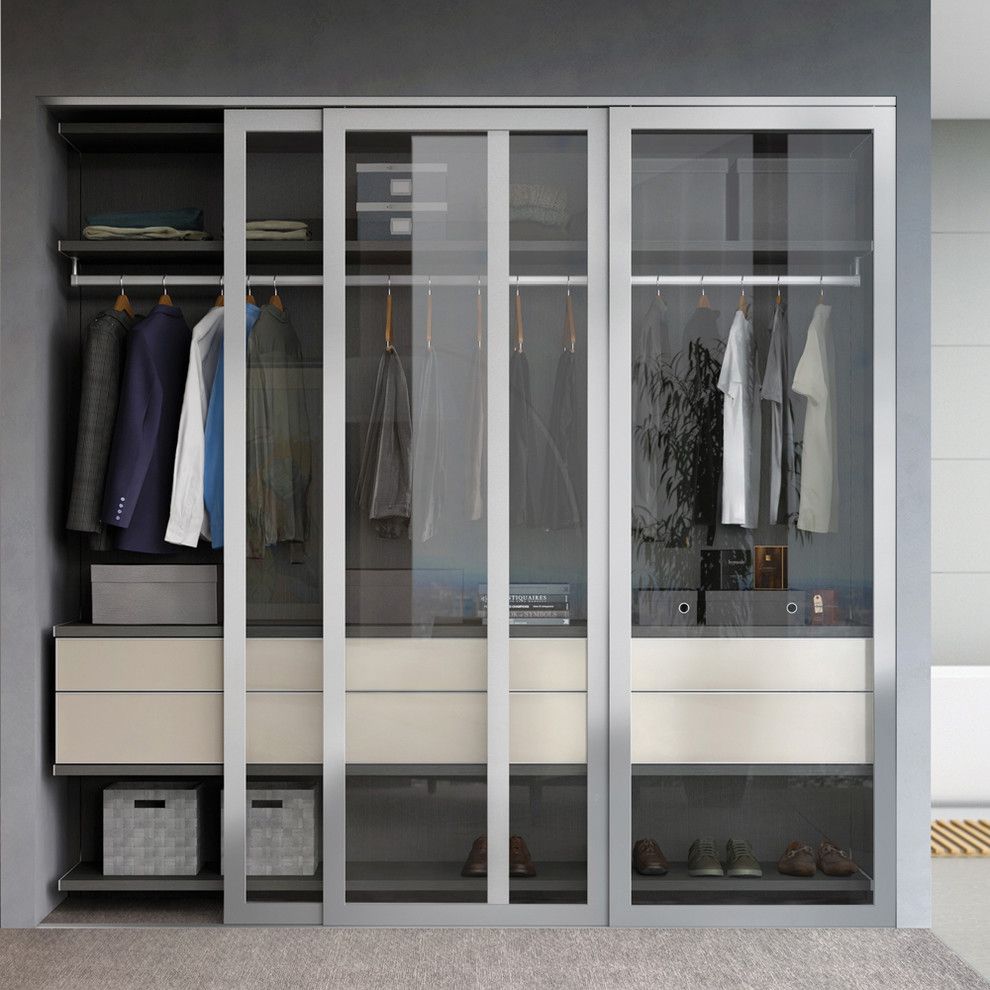 Montecito California for a Contemporary Closet with a Glass Sliding Door and California Closets by California Closets Hq