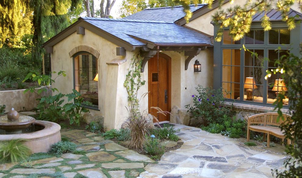 Montecito California for a Traditional Entry with a Stone and Exterior Entrance by Tom Meaney Architect, Aia