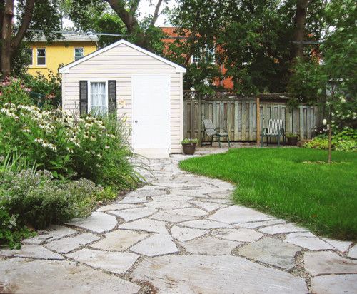 Montreal Botanical Gardens for a Traditional Shed with a Traditional and Urban   Informal and Natural Back Garden Space Ii by Espaces Viridis