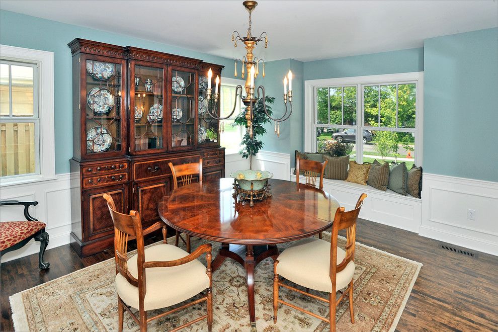 Moores Furniture for a Traditional Dining Room with a Wainscotting and Window Seat and Inglewood Avenue by Residential Renewal, Inc.