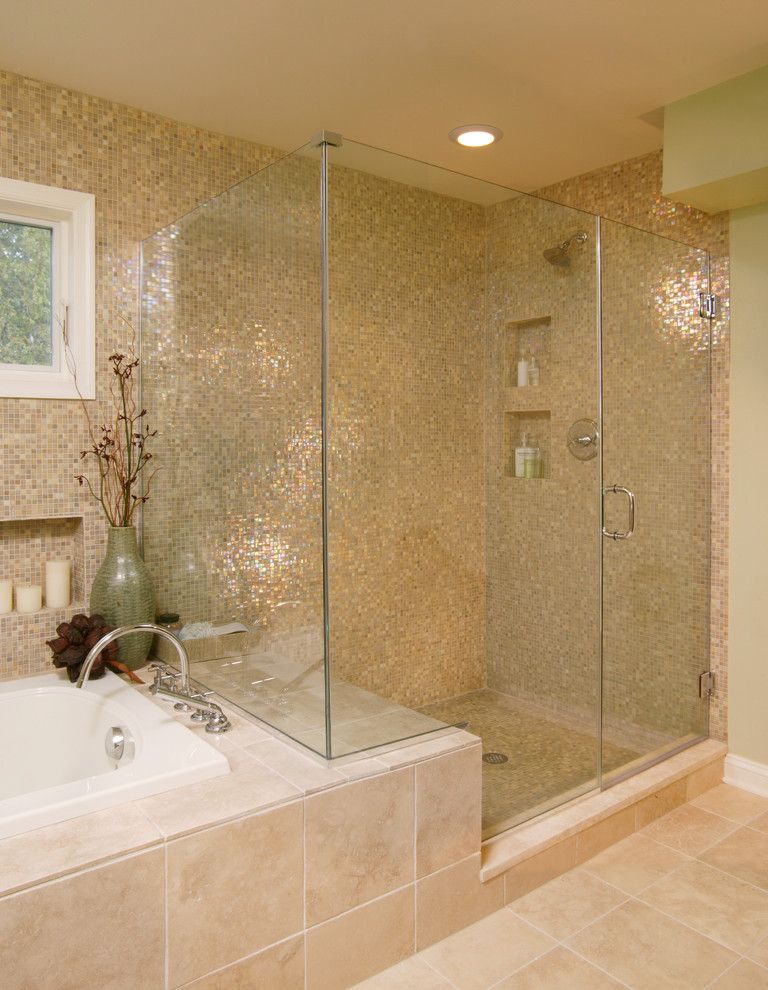 Mosaiq for a Transitional Bathroom with a Candles and Modern Bathroom by Rachelreider.com