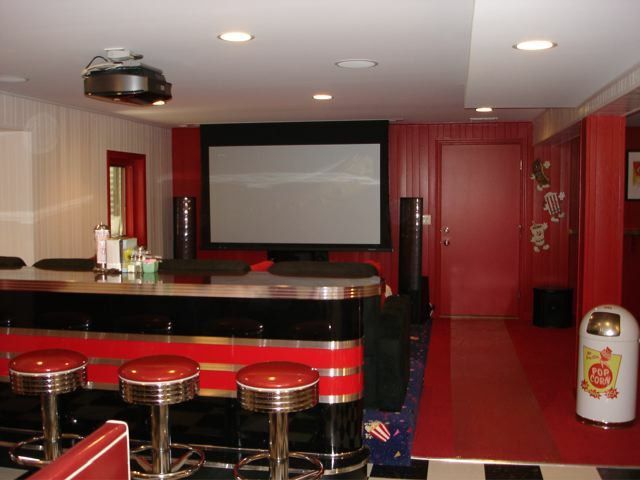 Movie Theater with Couches for a Eclectic Home Theater with a in Hoe Movie Theater and Home Theater Designs by Bars and Booths