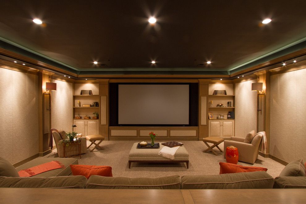 Movies Bethesda for a Contemporary Home Theater with a Living Room and Bringing the Movies Home by Bethesda Systems