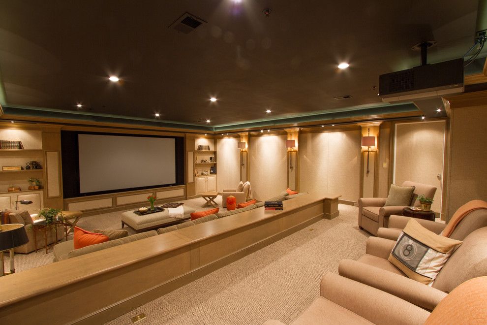 Movies Bethesda for a Traditional Home Theater with a Family Room and Bringing the Movies Home by Bethesda Systems