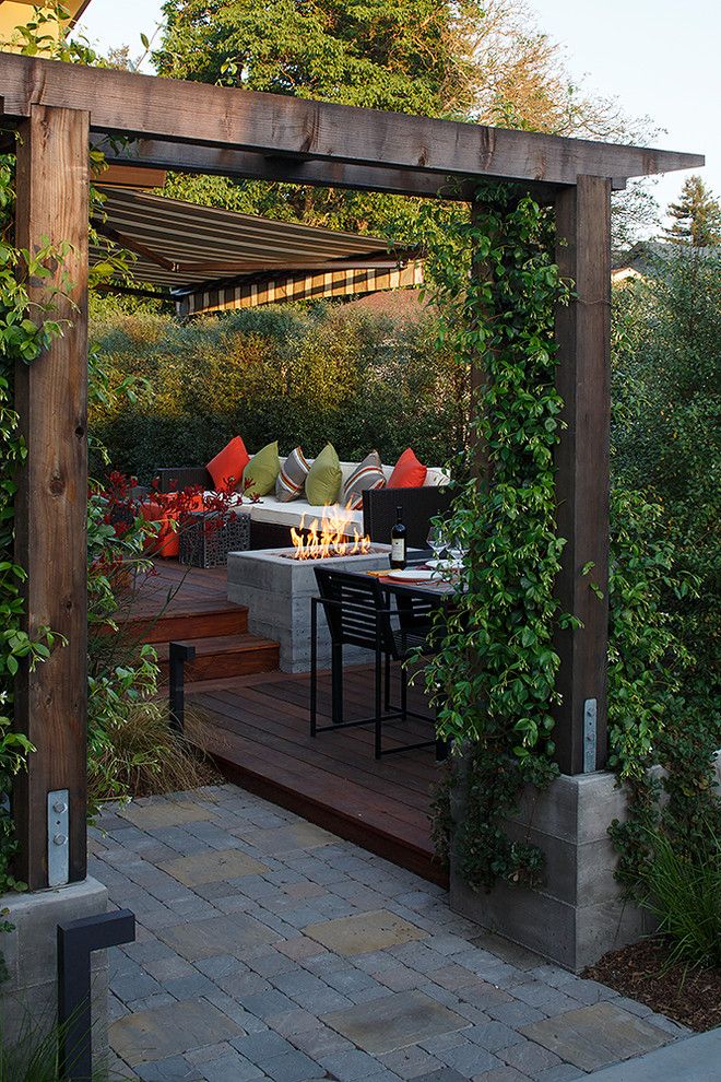 Must See in San Francisco for a Contemporary Deck with a Orange Outdoor Pillow and Healdsburg Transformation by Amy A. Alper, Architect