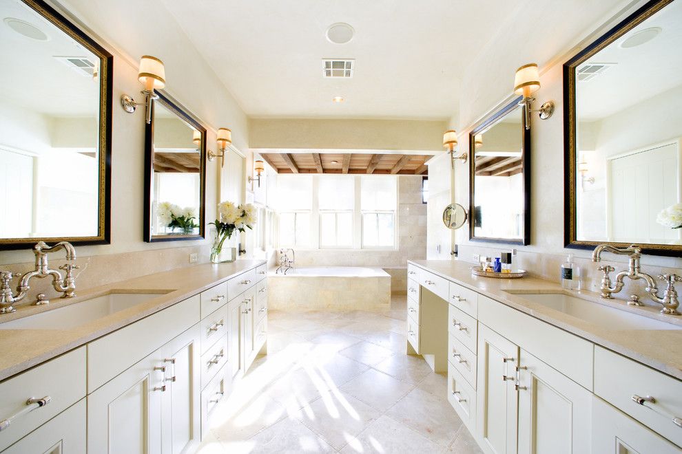 Nanz for a Traditional Bathroom with a Cosmetics Mirror and Angelwylde House by Webber + Studio, Architects