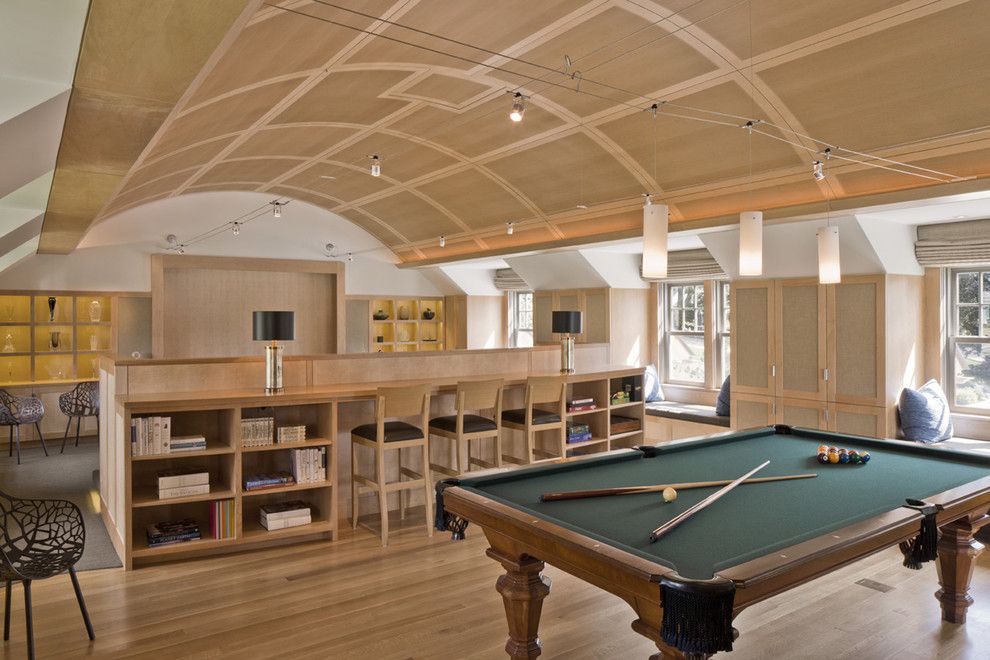 Napa Century Theater for a Contemporary Family Room with a Barrel Vault Ceiling and Sea Glass by Siemasko + Verbridge