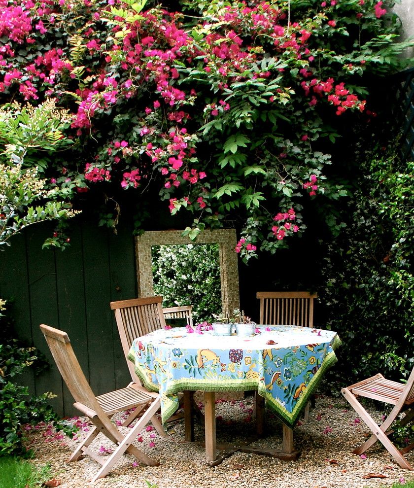 National Tropical Botanical Garden for a Shabby Chic Style Patio with a Mirror and Garden by Lisa Borgnes Giramonti