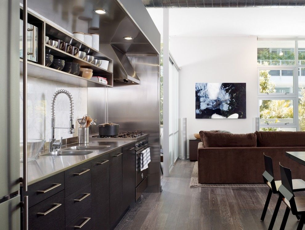 Nba Hardwood Classics for a Modern Kitchen with a Open Shelving and Gallery Loft by Incorporated