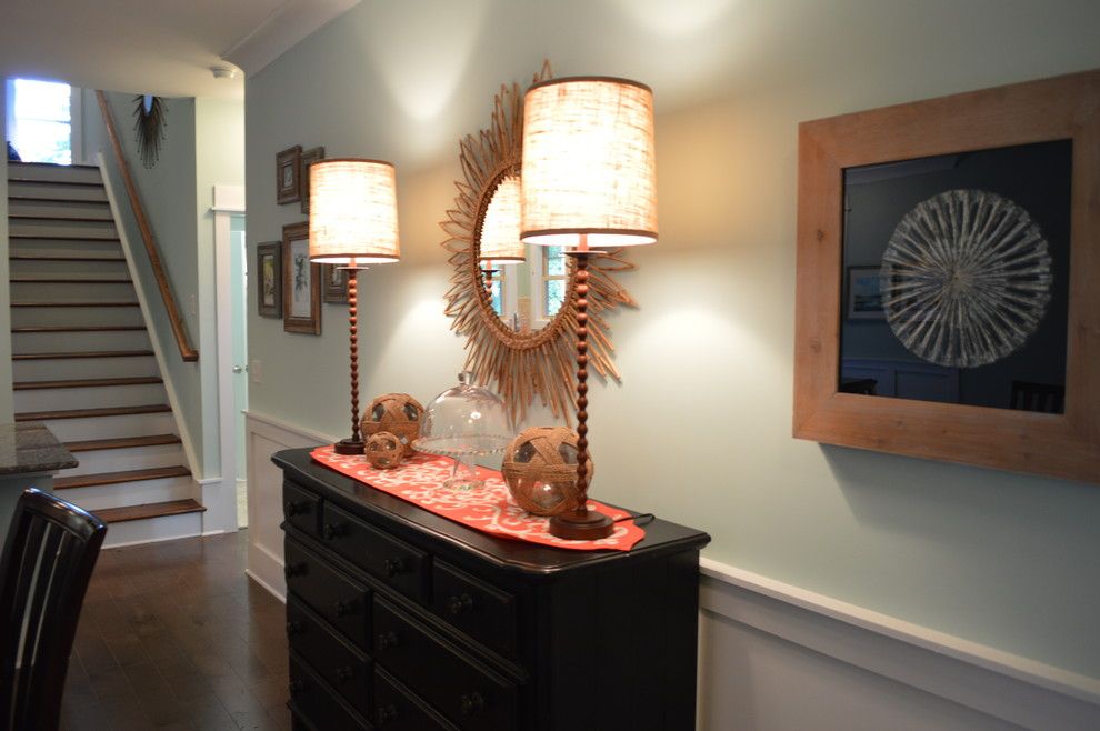 Ncidq for a Beach Style Entry with a Beach Style and Carolina Isles, Model Home, Hilton Head Island by Kelly Caron Designs, Asid, Ncidq