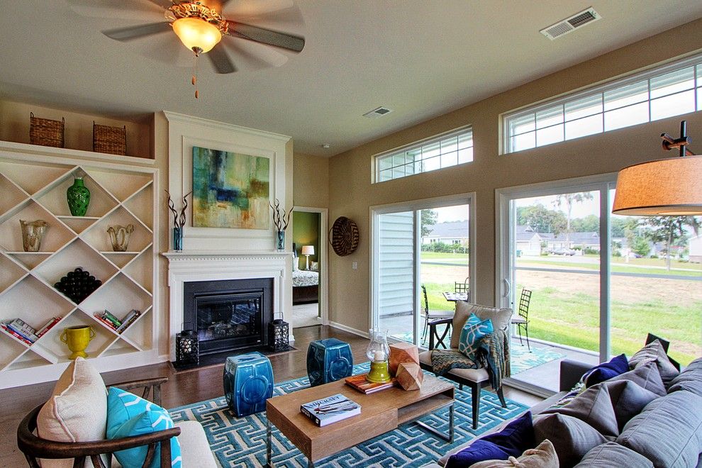 Ncidq for a Contemporary Family Room with a Hot Air Balloon and Beaufort Model Home by Kelly Caron Designs, Asid, Ncidq