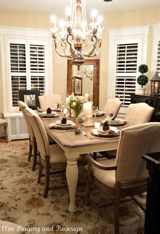 Neiman Marcus Cake for a Traditional Dining Room with a Taupe and Morris County Design Project by Elite Staging and Redesign, Llc