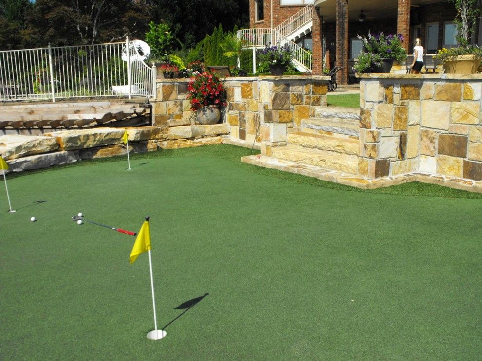 Nelson Irrigation for a Traditional Landscape with a Outdoor Lighting and Putting Green by the Nelson Team