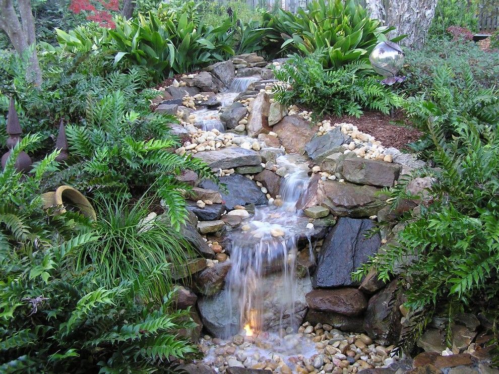 Nelson Irrigation for a Transitional Landscape with a Garden Water Features and Water Fall by the Nelson Team