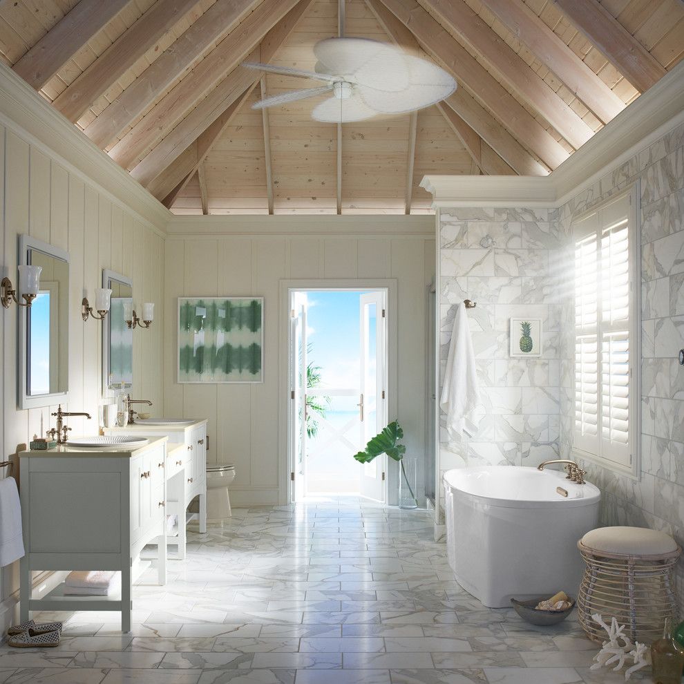 New Paltz Real Estate for a Contemporary Bathroom with a White Vanity and Kohler by Kohler