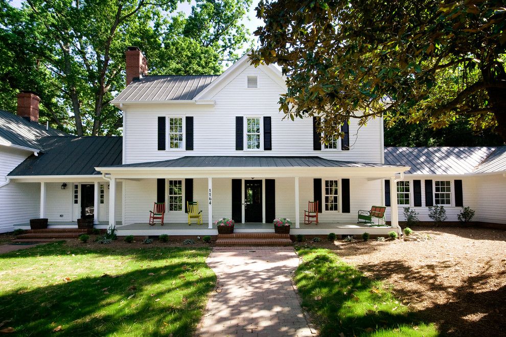 Nichols Hills Ok for a Farmhouse Exterior with a Rocking Chair and Paul Green Historic Home/chapel Hill, Nc/vacant Home Staging by Successful Staging/bobbie Mcgrath