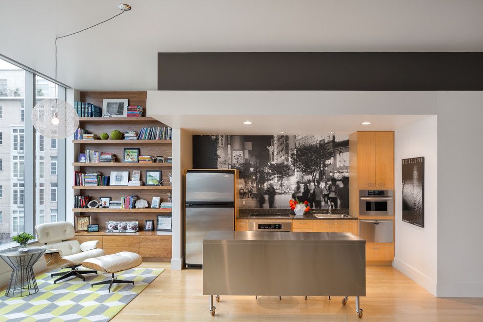 Nicolas De Stael for a Contemporary Kitchen with a Wood Floor and Vanillawood by Josh Partee | Architectural Photographer