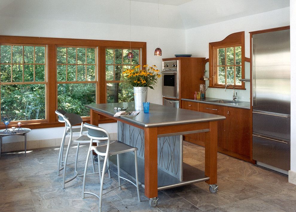 Nicolas De Stael for a Modern Kitchen with a Casters and Prides Pool House by Siemasko + Verbridge