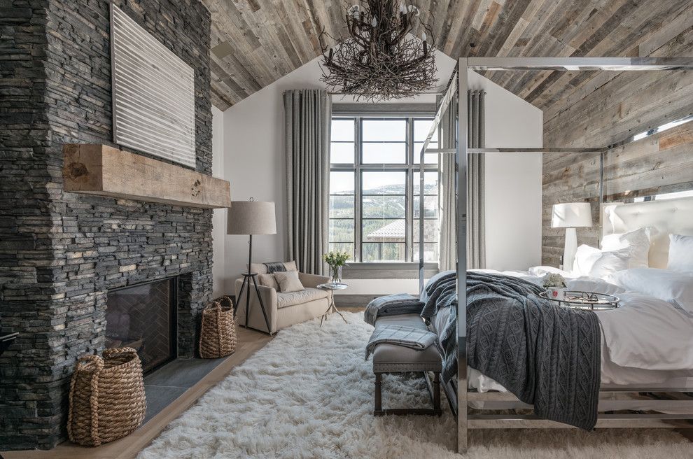 North Country Storage Barns for a Rustic Bedroom with a Rustic and Eldorado Stone 2017 by Eldorado Stone