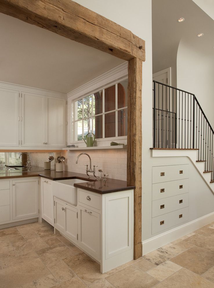 North Country Storage Barns for a Rustic Kitchen with a Baseboards and Lyme Hills by Nautilus Architects Llc