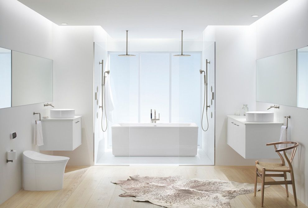 Northport Water for a Modern Bathroom with a Double Shower and Kohler by Kohler