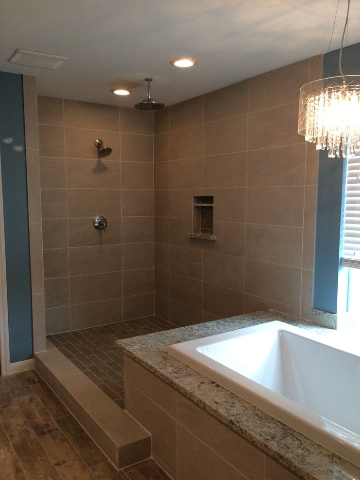 Northstar Construction for a  Bathroom with a Bathtubs and Blue Bath by Northstar Construction