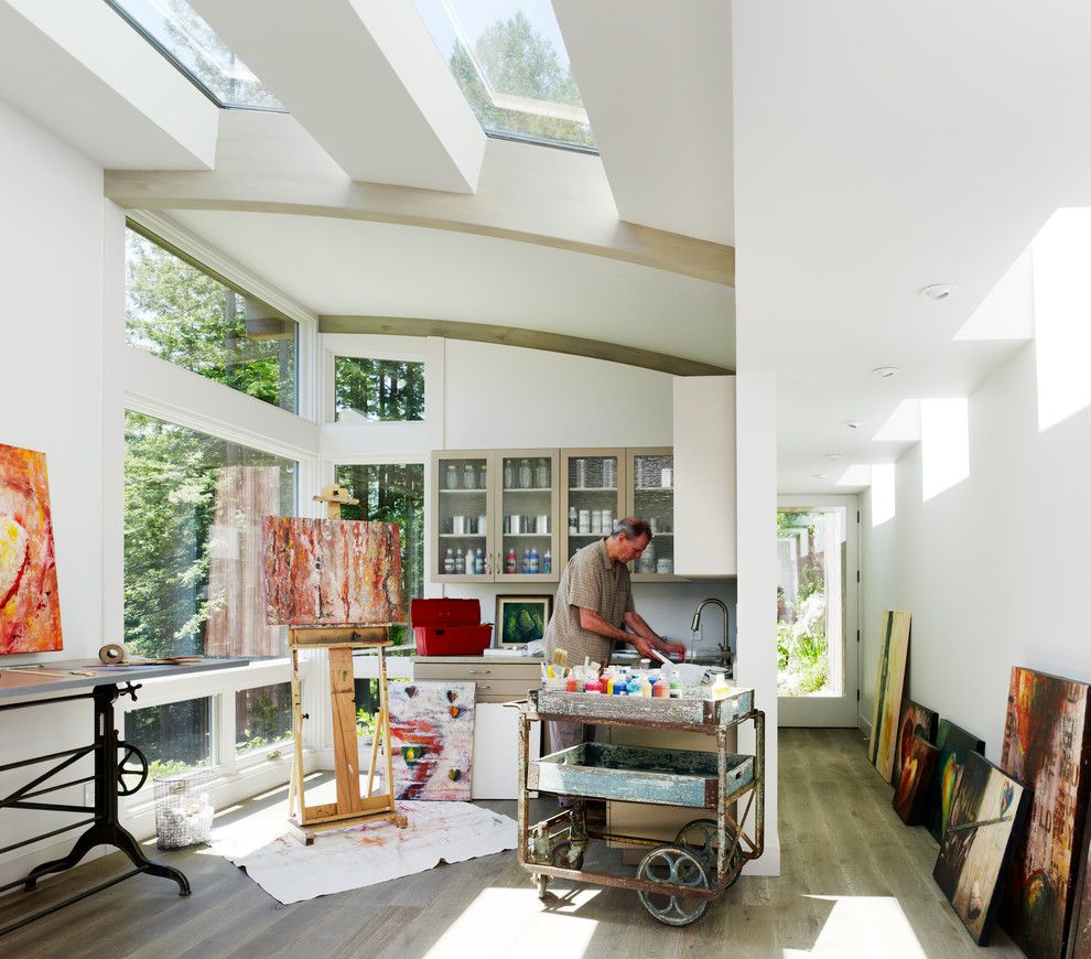 Nwnatural for a Contemporary Home Office with a Workshop and Contemporary Home Office by Feldmanarchitecture.com