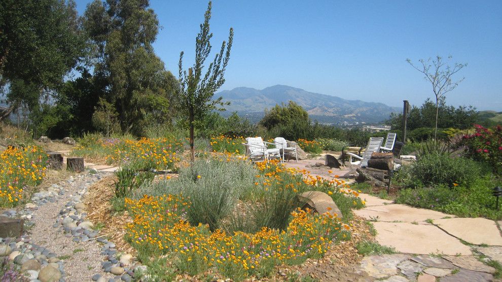 Nwnatural for a Eclectic Landscape with a California Poppy and Dry Creek by Golden Associates, Landscape Architects