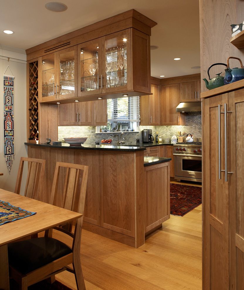 Nwnatural for a Traditional Kitchen with a Glass Front Kitchen Cabinetry and First Floor + by Sage Builders Llc