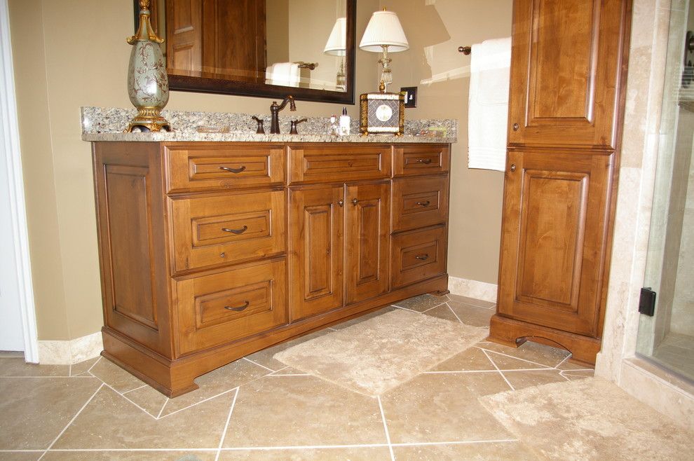 Oasis Spa Atlanta for a Transitional Bathroom with a Spa Bath and Rustic Elegance by Highland Design Gallery