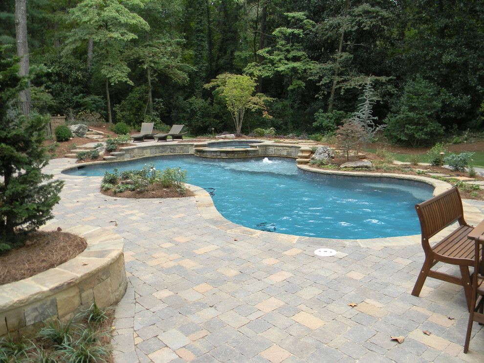 Oasis Spa Atlanta for a Transitional Pool with a Freeform Swimming Pool Designs and Outdoor Oasis by Watercolors Custom Pools, Llc