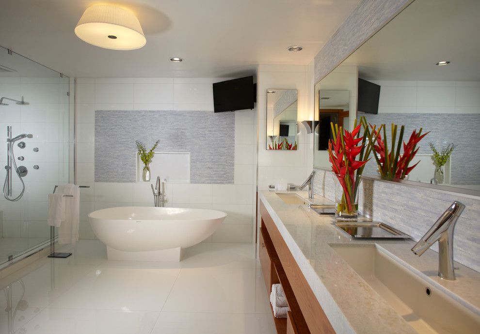 Ocean Club Key Biscayne for a Contemporary Bathroom with a Coral Gables and by J Design Group   Bathrooms   Miami Interior Design by J Design Group   Interior Designers Miami   Modern