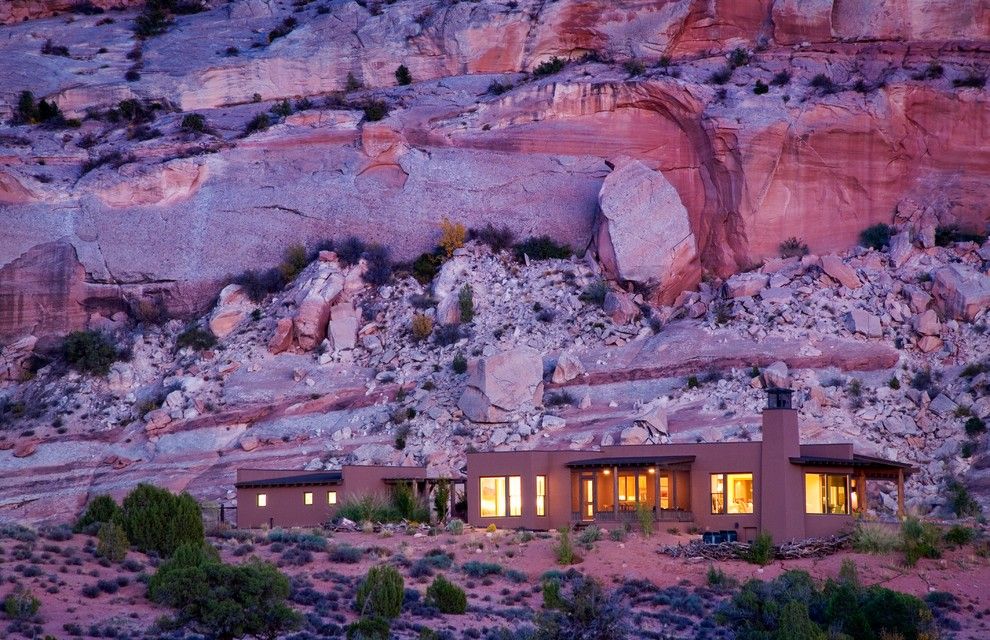 Odyssey House Utah for a Southwestern Exterior with a Vacation Home and Moab Utah Vacation Home by Karen White Interior Design