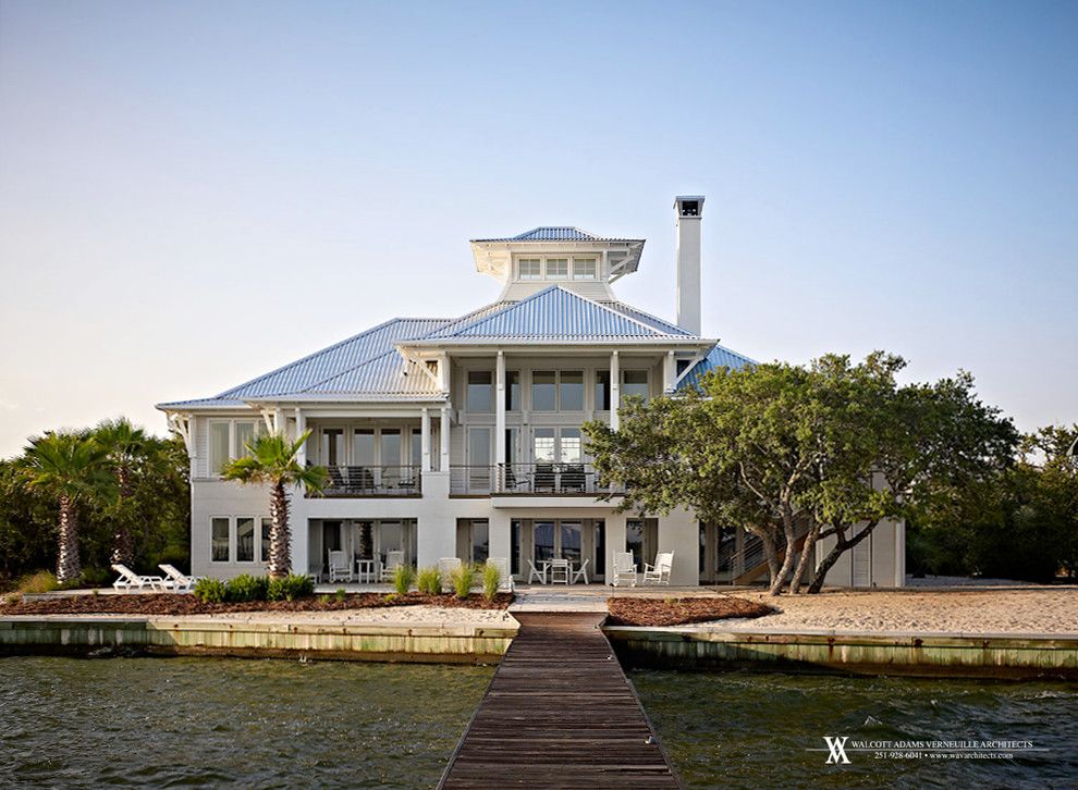 Ono Island for a Contemporary Exterior with a Stainless Steel Cable Deck Rail and Ono Island Retreat by Walcott Adams Verneuille Architects