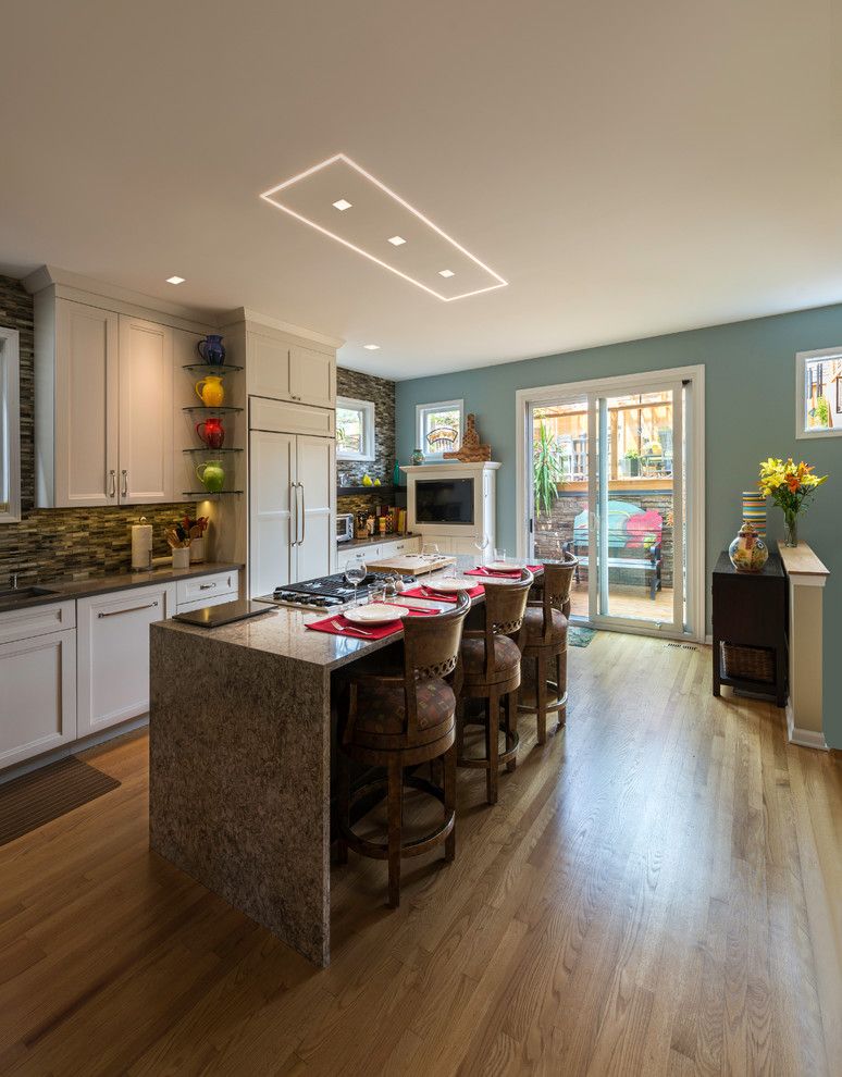 Onq Legrand for a Transitional Kitchen with a Recessed Led Wall Lights and Truline .5a 2.5w 24vdc Plaster in Led System by Pure Lighting by Lightology