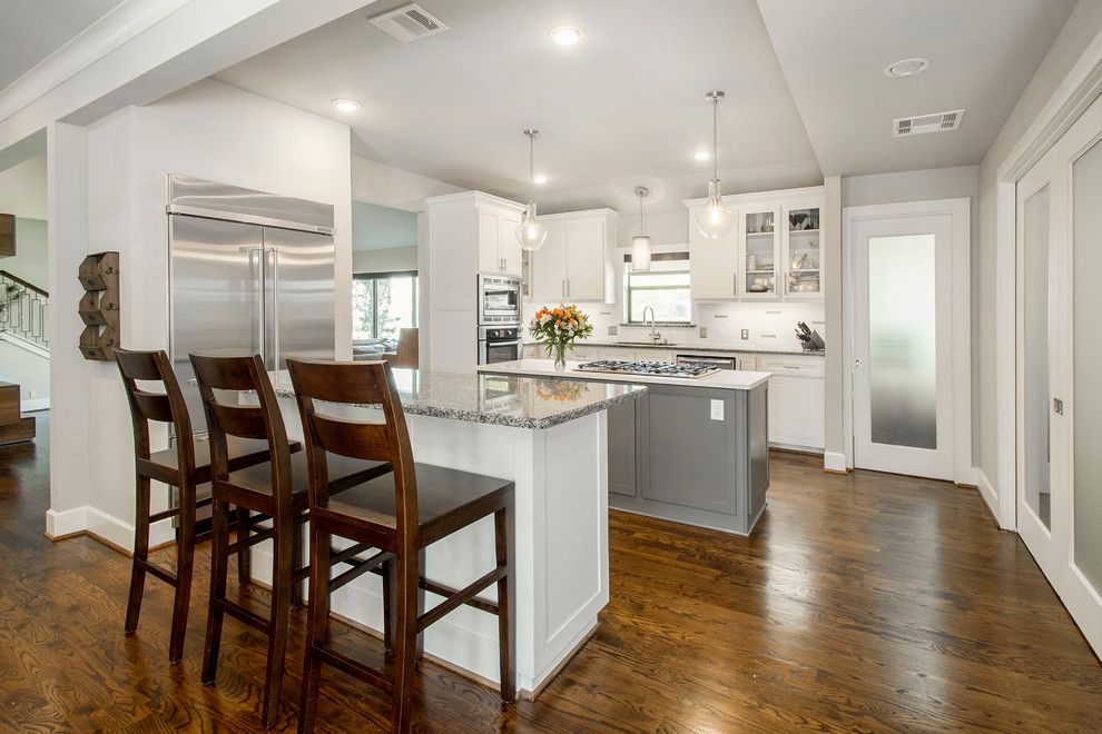 Onyx Dallas for a Midcentury Kitchen with a Lyndale Cabinets and Van Dyke Midcentury Modern Addition and Renovation by Hatfield Builders & Remodelers