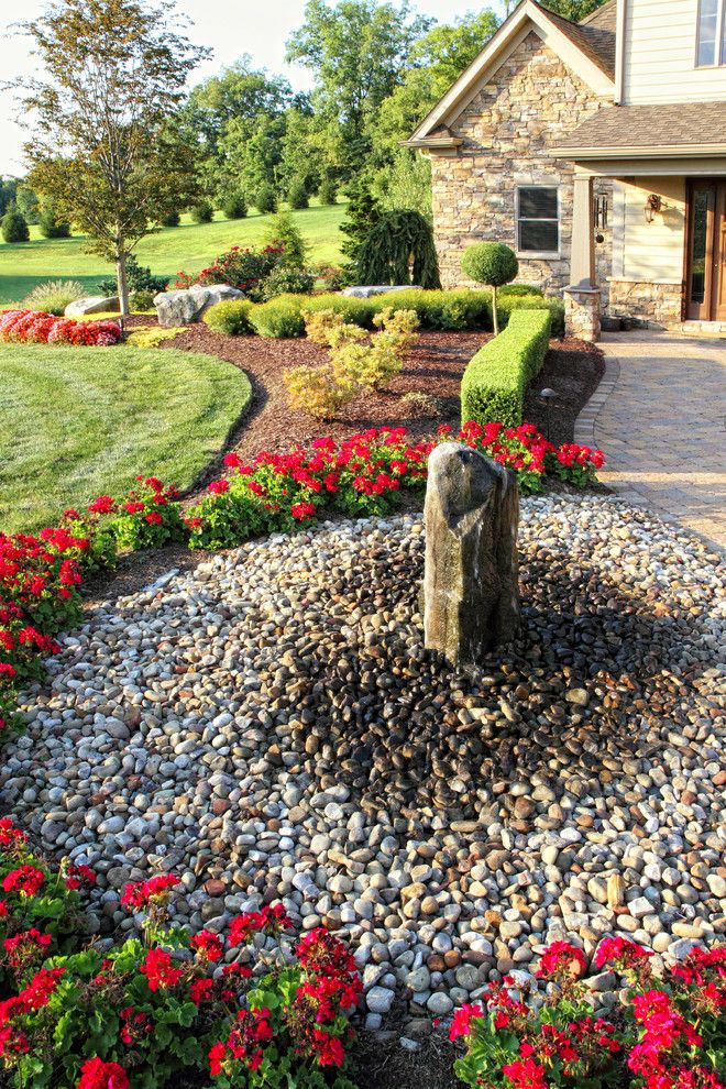 Oregon Decorative Rock for a Traditional Landscape with a Brick Pavers and Outdoor Living Projects by Beall's Nursery & Landscaping