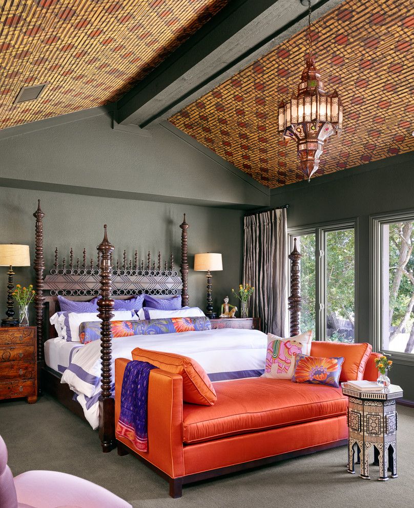 Oriental Express Austin for a Mediterranean Bedroom with a Four Poster Bed and Austin Transitional Home by the Ancon Group