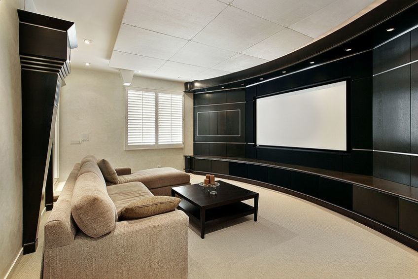 Orland Park Theater for a Contemporary Spaces with a Home Theater and Home Theater by Park Cities Audio Video