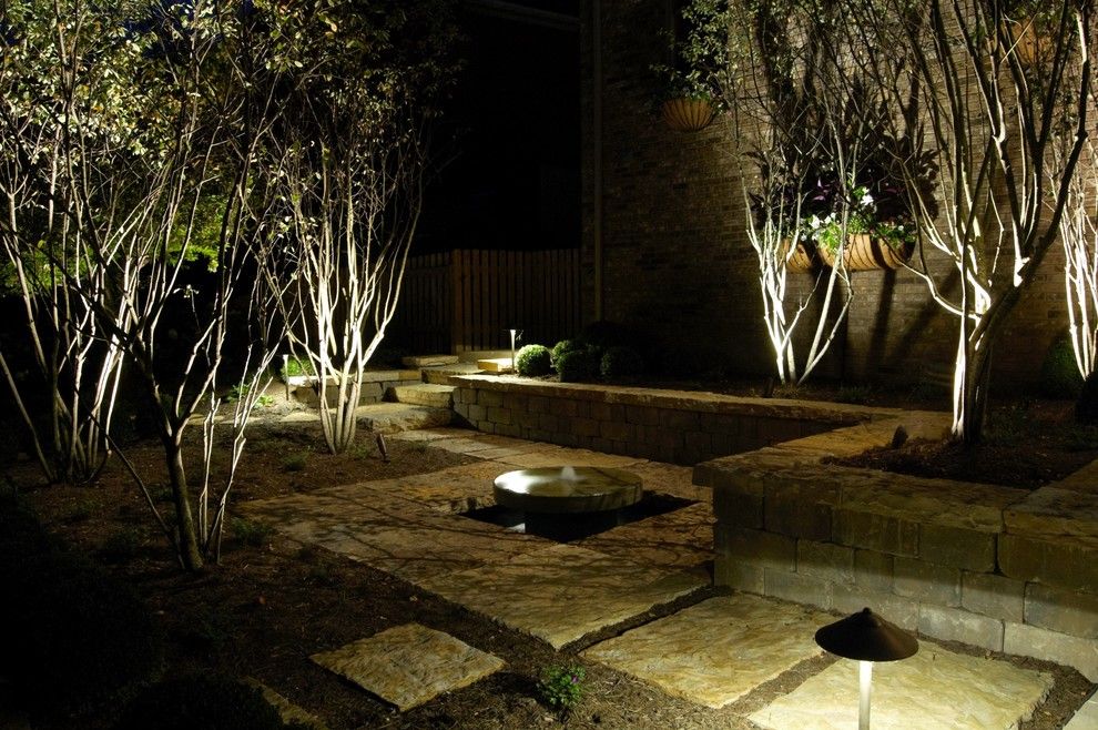 Overstock Lexington Ky for a Contemporary Landscape with a Outdoor Lighting of Stone Patio with a M and Lexington, Ky by Red Oak Outdoor Lighting