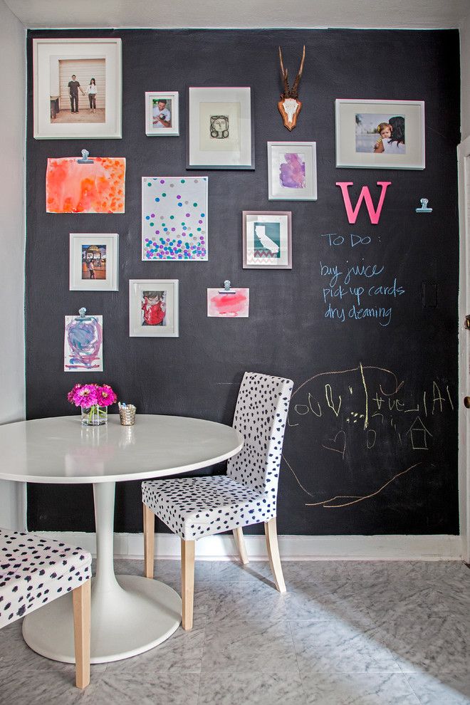 Painting Particle Board for a Eclectic Kitchen with a Dalmation Print and Philadelphia Penthouse by Caitlin Wilson Design