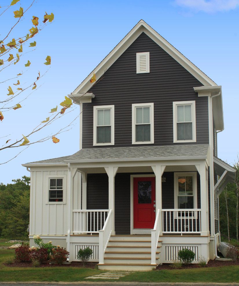 Painting Vinyl Siding for a Farmhouse Exterior with a Farmhouse and Sandywoods Farm by Union Studio, Architecture & Community Design