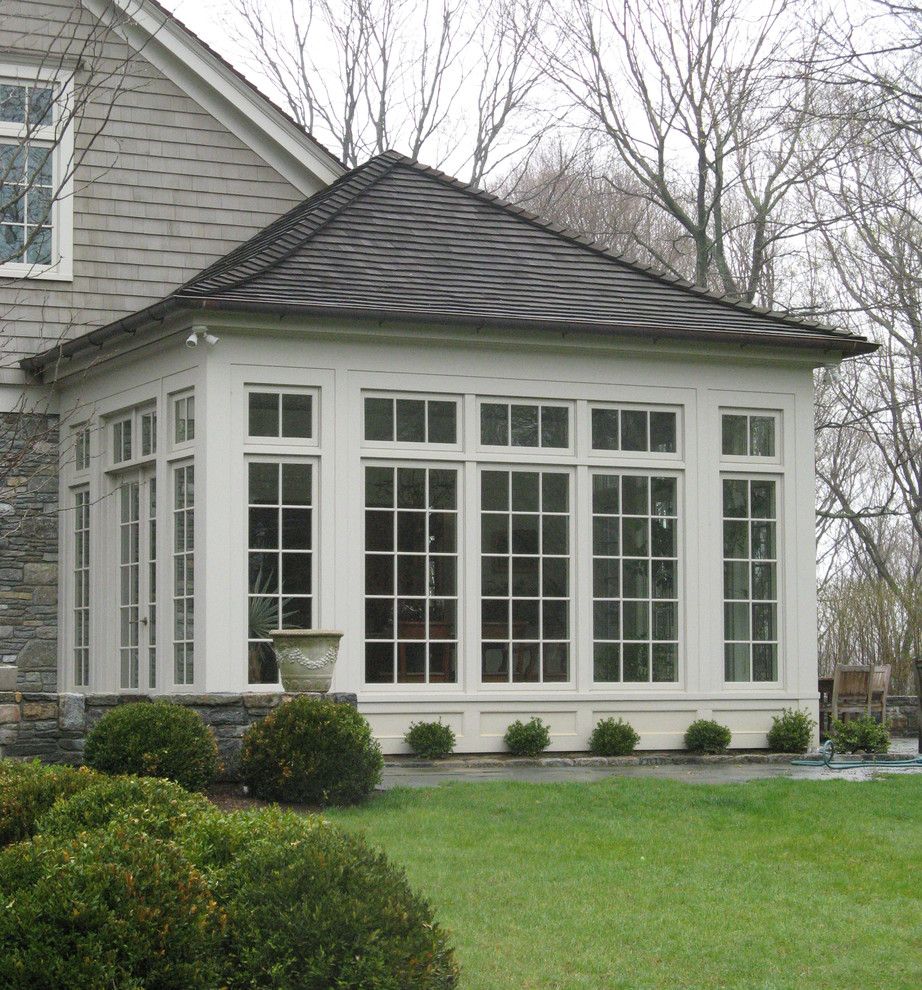 Painting Vinyl Siding for a Traditional Exterior with a Vinyl Stone Siding and Country Residence by Erskine Associates Llc