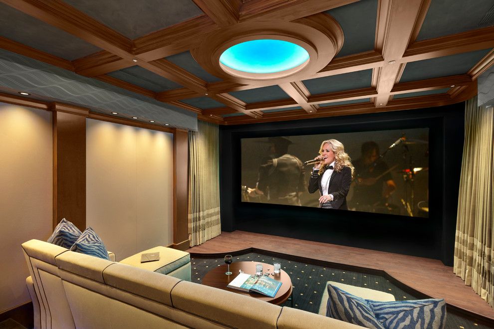 Palisades Movie Theater for a Modern Home Theater with a Custom and Chambers St by Phoenix Audio Video